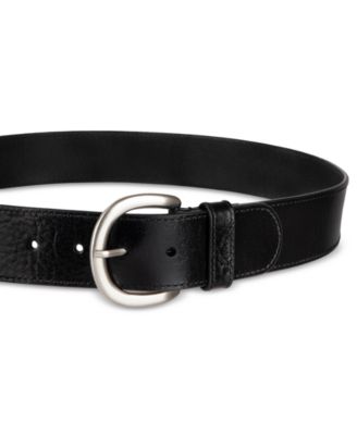 Women's Leather and Suede Stitched Edge Casual Belt