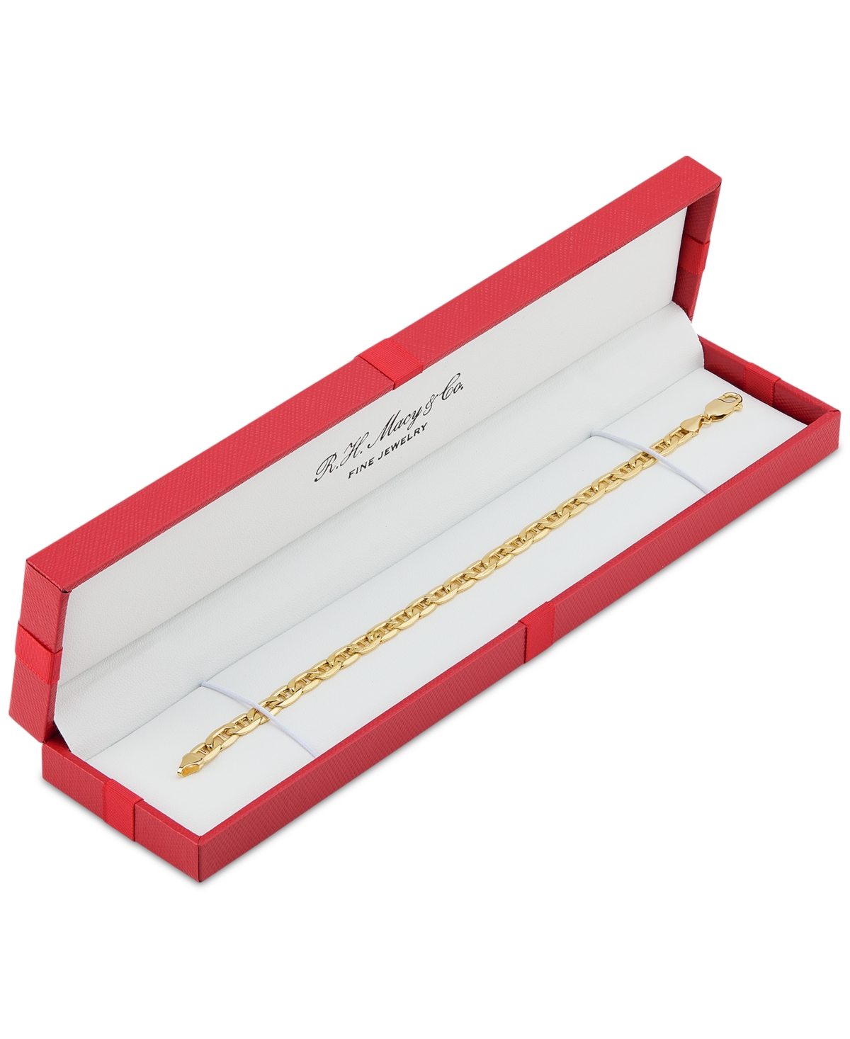 Italian Gold Polished Mariner Link Chain Bracelet In 14k Gold In Gold