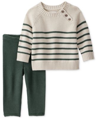 Carter's - Baby Cotton Striped Knit Sweater & Pants, 2 Piece Set