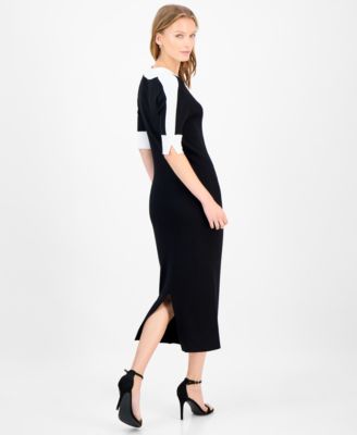 Women's Contrast-Trim Bodycon Dress