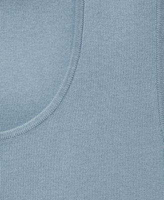 Women's Low-Cut Knitted Crop Top