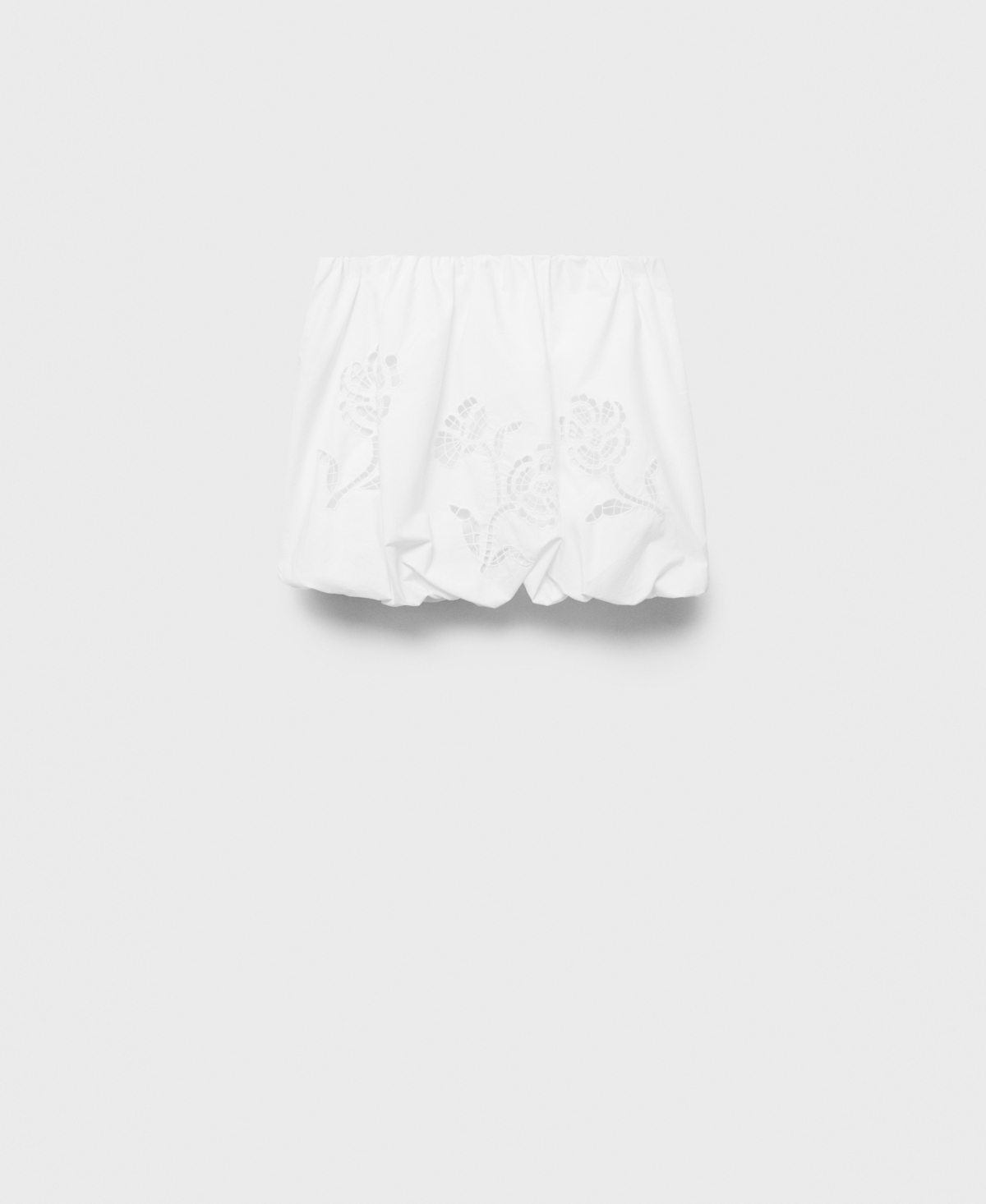 Mango Embroidered Bubble Hem Shorts In Multi