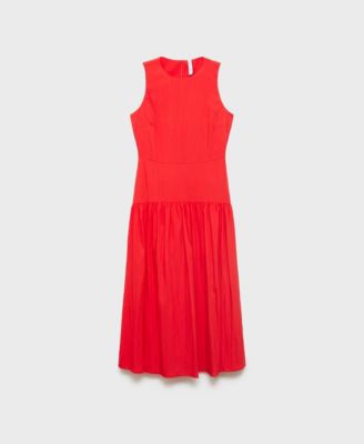 Women's Ruched Hem Long Dress