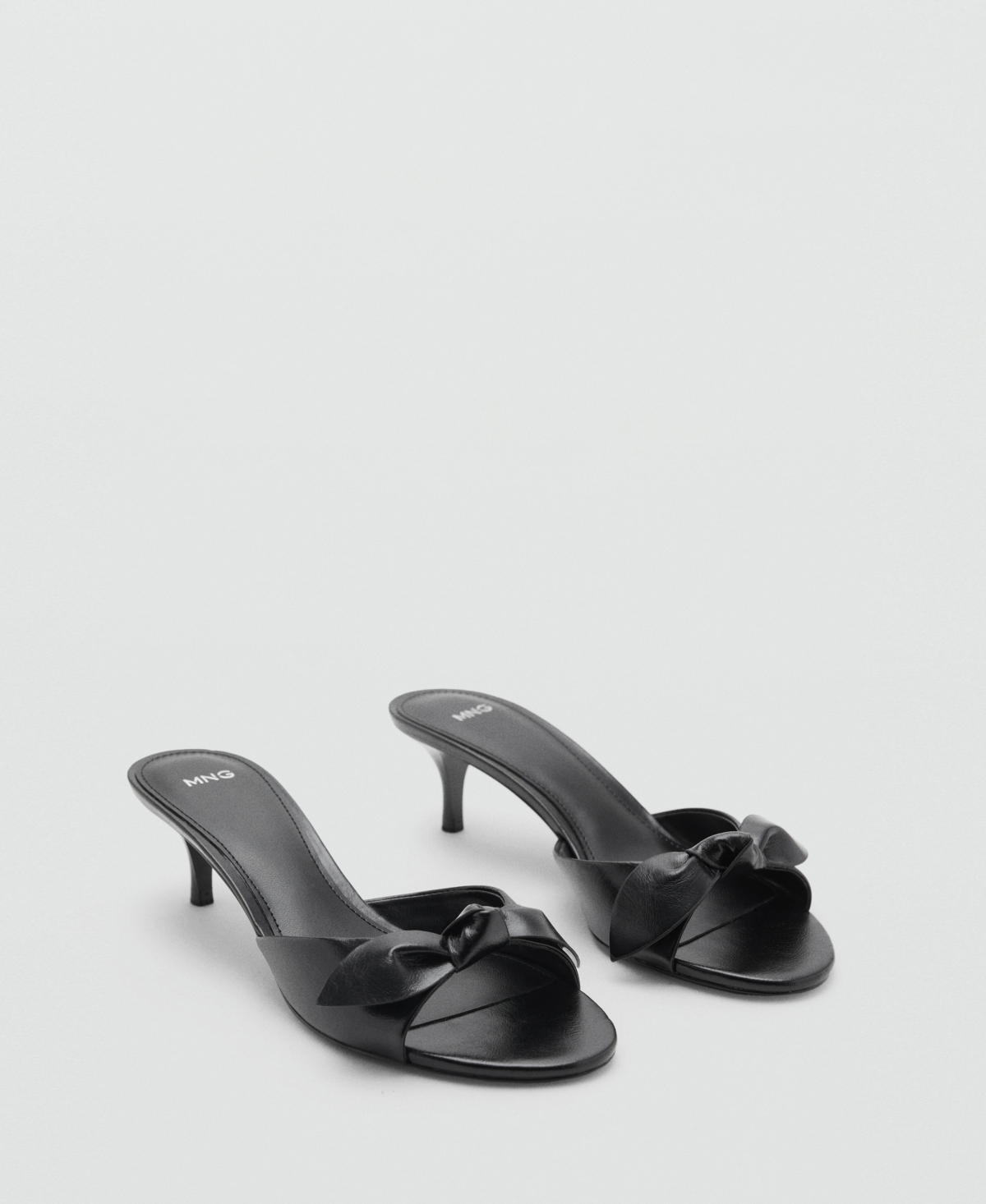 Mango Women's Bow Heel Sandals In Black