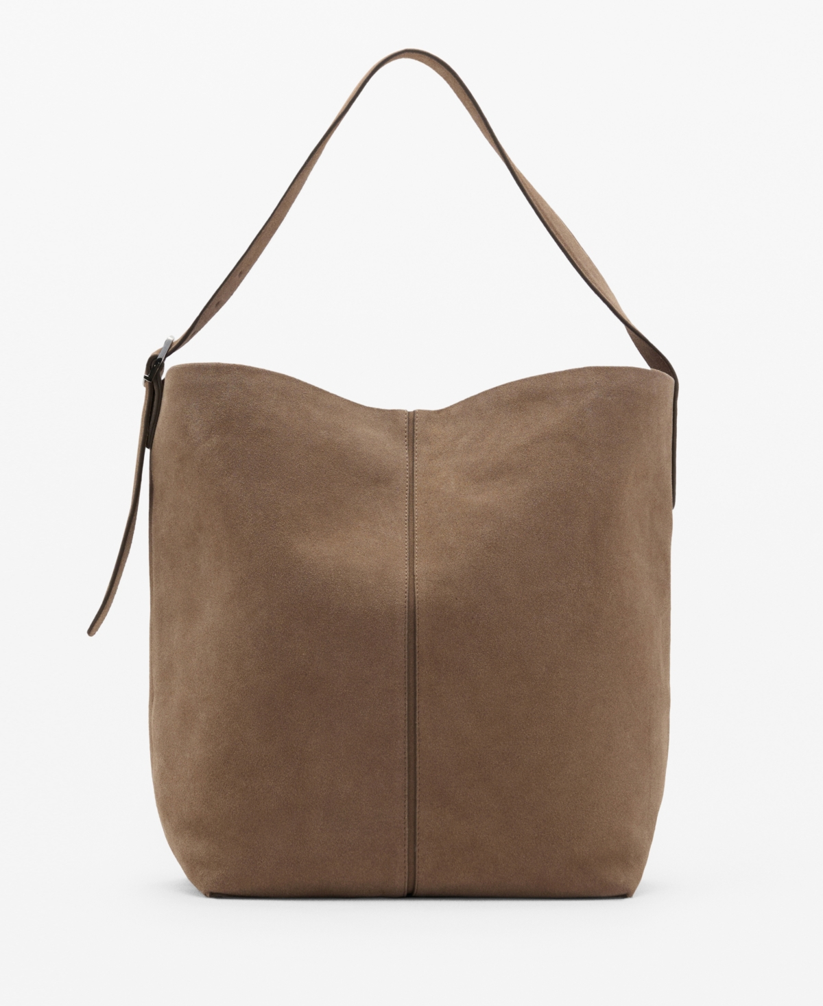 Mango Women's Leather Bucket Bag In Sand