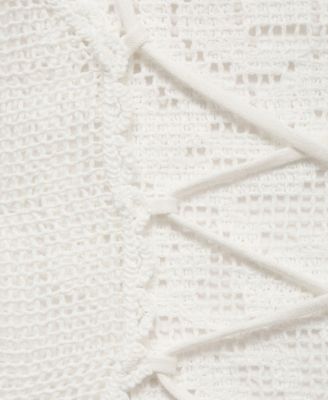 Women's Open Back Crochet Top