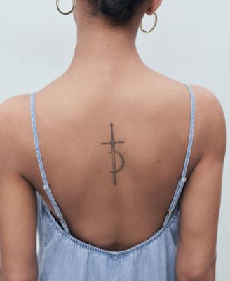 Women's Strappy Denim Dress