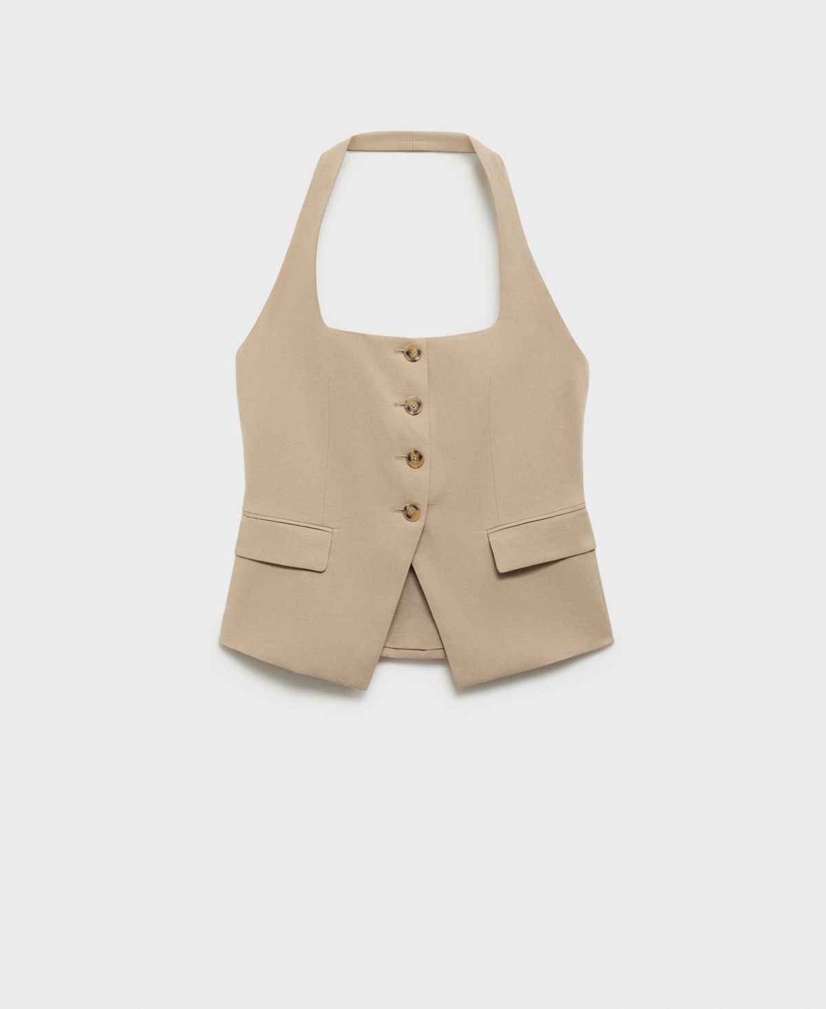 Mango Women's Linen Suit Vest In Brown