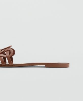 Women's Intertwined Strap Leather Sandals
