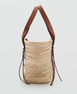 Women's Natural Fiber Basket Bag