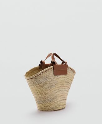 Women's Large Double-Handle Natural Fiber Basket Bag