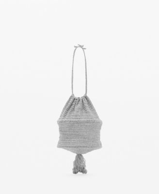 MANGO - Women's Lurex Sack-Style Bag