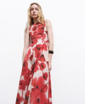 Women's Floral-Print Flared Dress