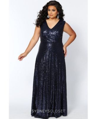 Women's V-Neck Sleeveless Sequin Maxi Dress