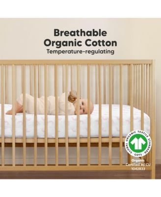 2pk Soothe Fitted Crib Sheets Neutral, Baby Crib Sheets, Fits Standard Nursery Baby Mattress