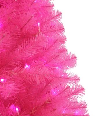 Puleo 7.5 ft. Pre-Lit Mixed Hardneedle Artificial Christmas Tree