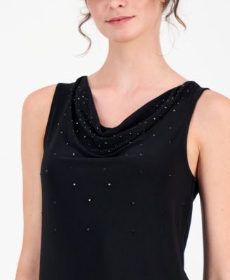Women's Embellished Cowl-Neck Tank