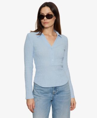Women's Long Sleeve Textured Top