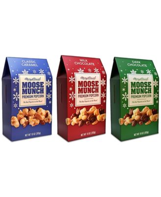 Harry & David - Dark Chocolate, Milk Chocolate and Caramel Moose Munch Gable Boxes, 3 Pack