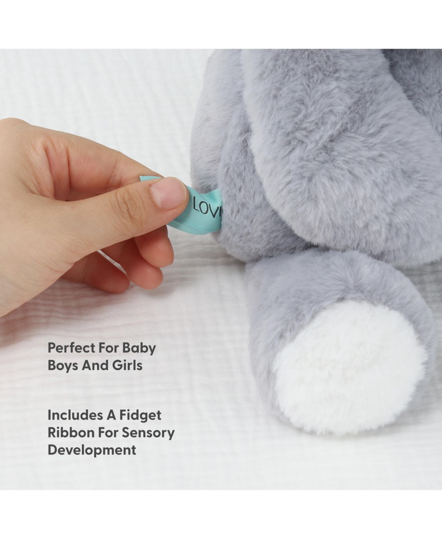 Детская мягкая игрушка The Peanutshell Elephant, 10" Baby Stuffed Animal Plush Toy — фото 4