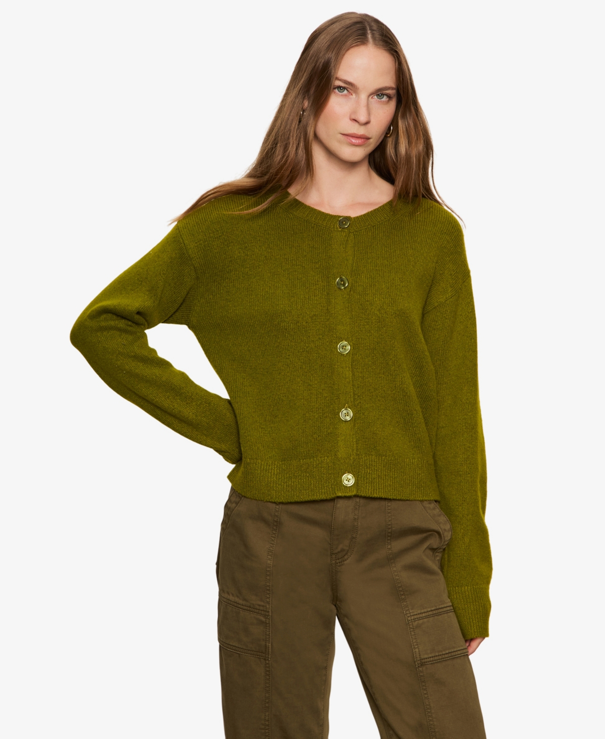 Sanctuary Women's Must-have Button-front Cardigan In Green