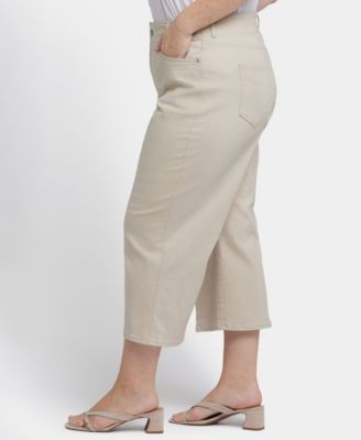 Plus Size Brigitte Wide Leg Capri Jeans