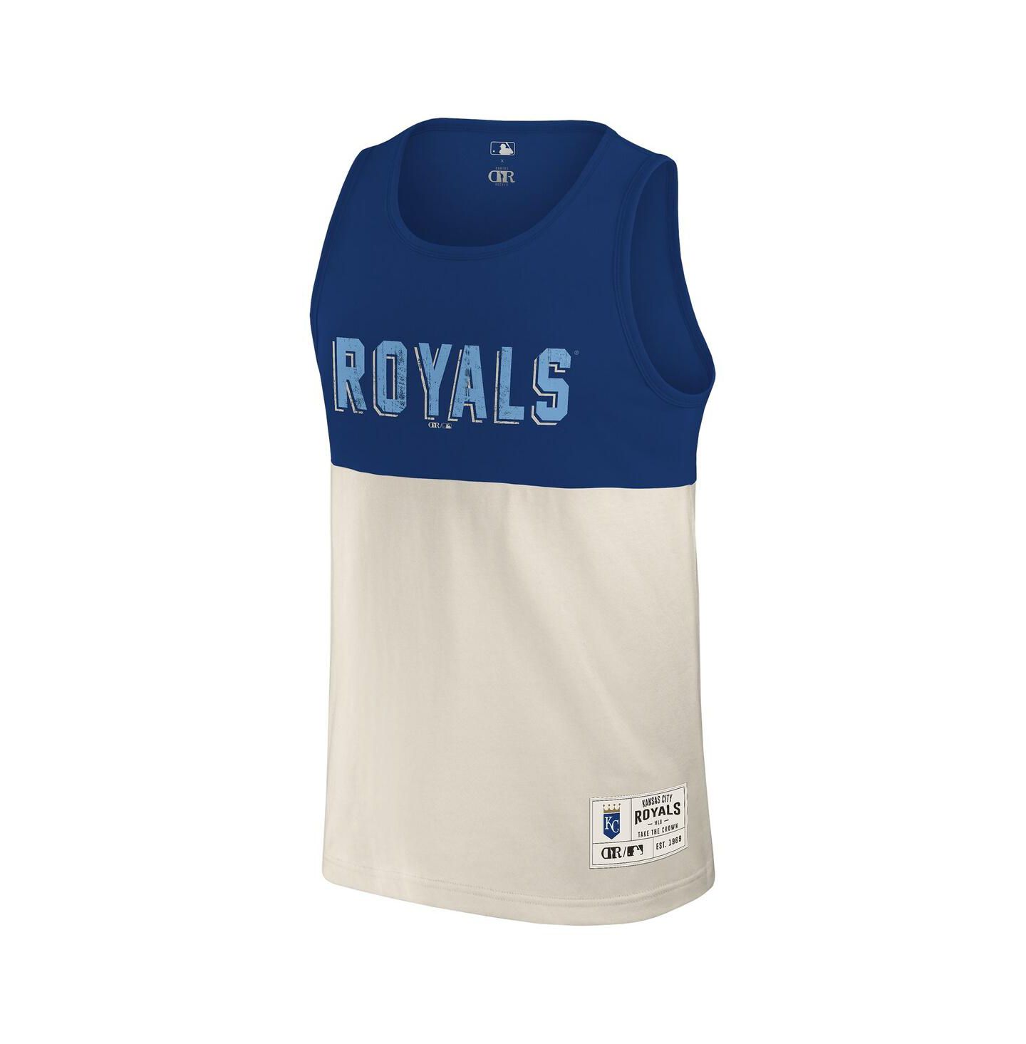 Мужской топ Fanatics Darius Rucker Collection by Royal/Cream Kansas City Royals Color Block — фото 2