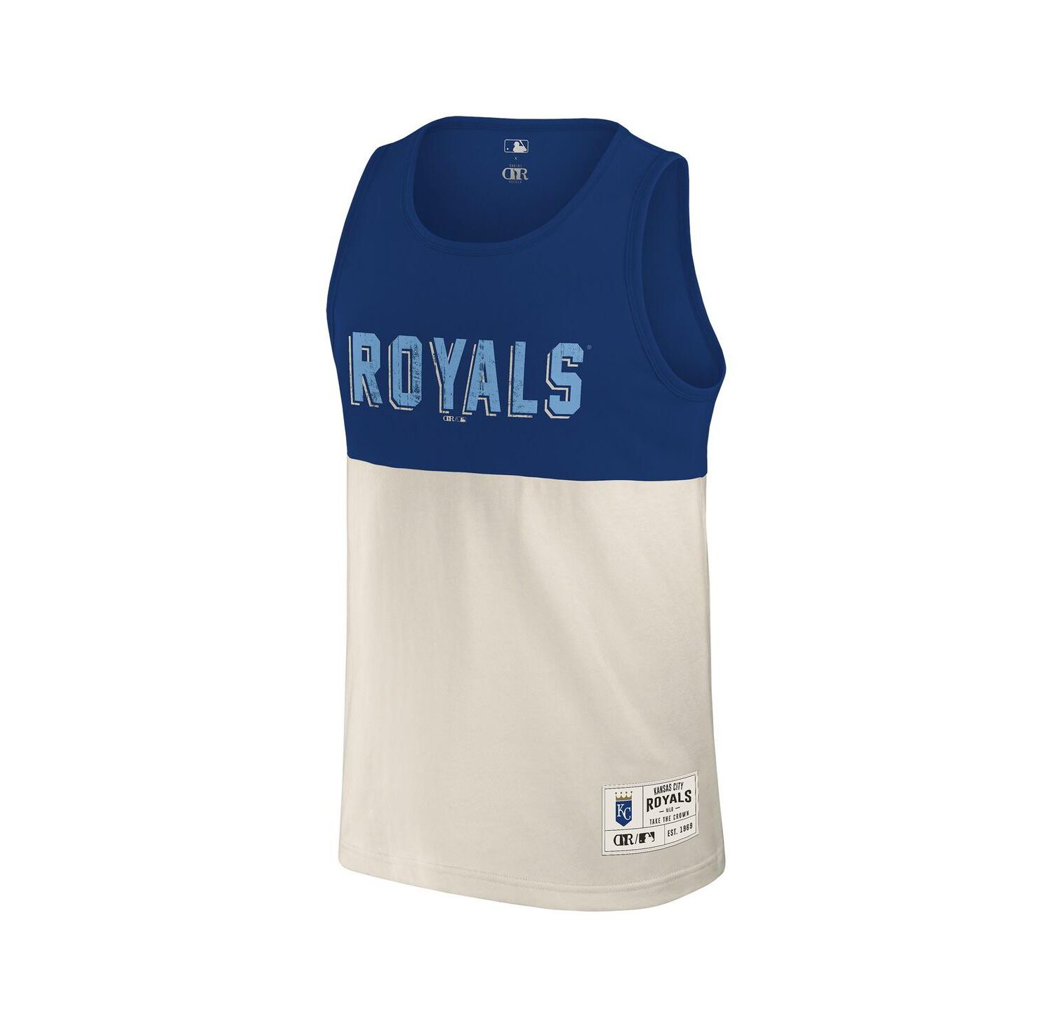 Darius Rucker Collection by Men's Royal/Cream Kansas City Royals Color Block Tank Top