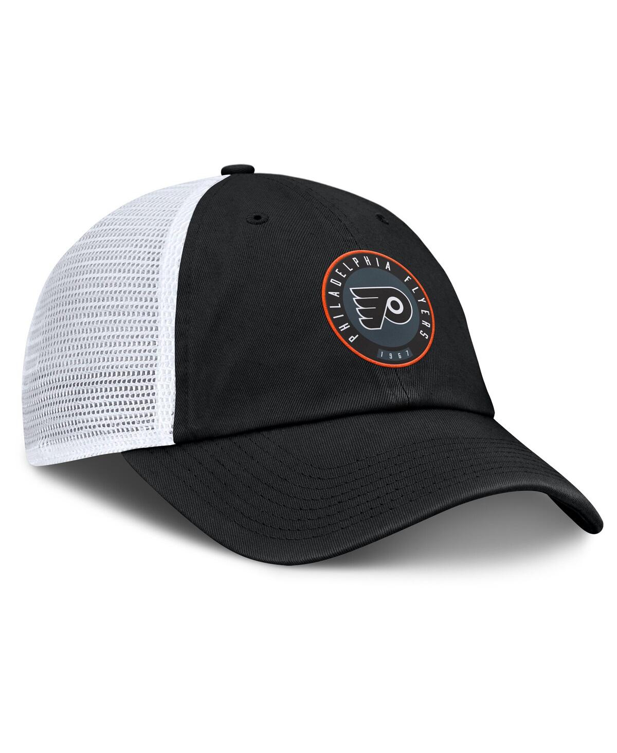Fanatics Men's Black/gray Philadelphia Flyers Averie Trucker Adjustable Hat In Multi