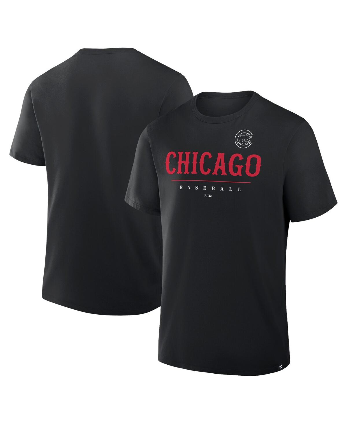 Men's Black Chicago Cubs Color Pop Legacy Clubhouse T-Shirt - Black