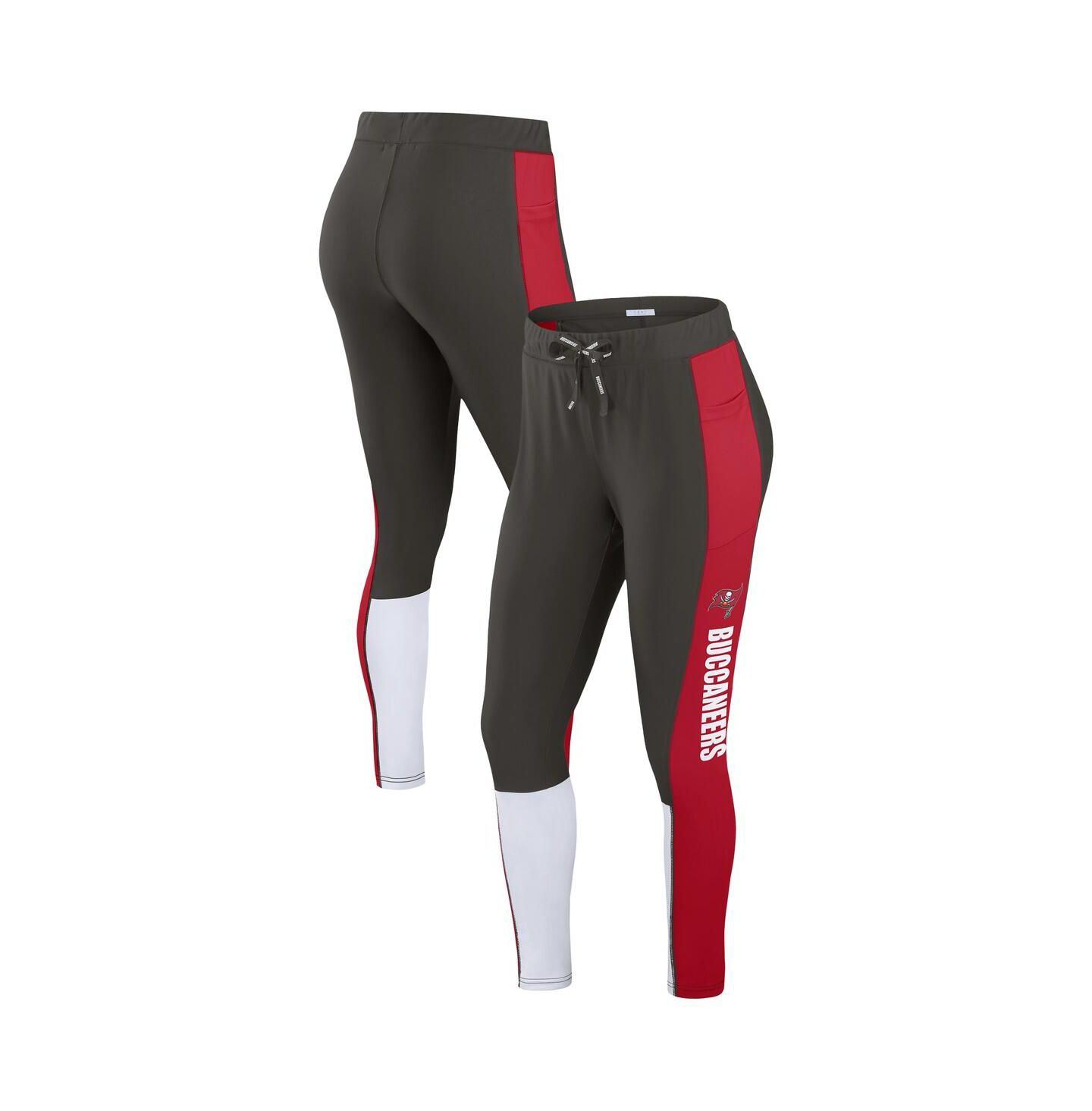 Женские леггинсы WEAR by Erin Andrews Pewter/Red Tampa Bay Buccaneers Color-Block — фото 1