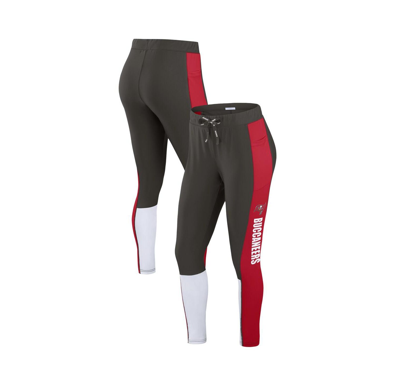 Women's Pewter/Red Tampa Bay Buccaneers Color-Block Leggings