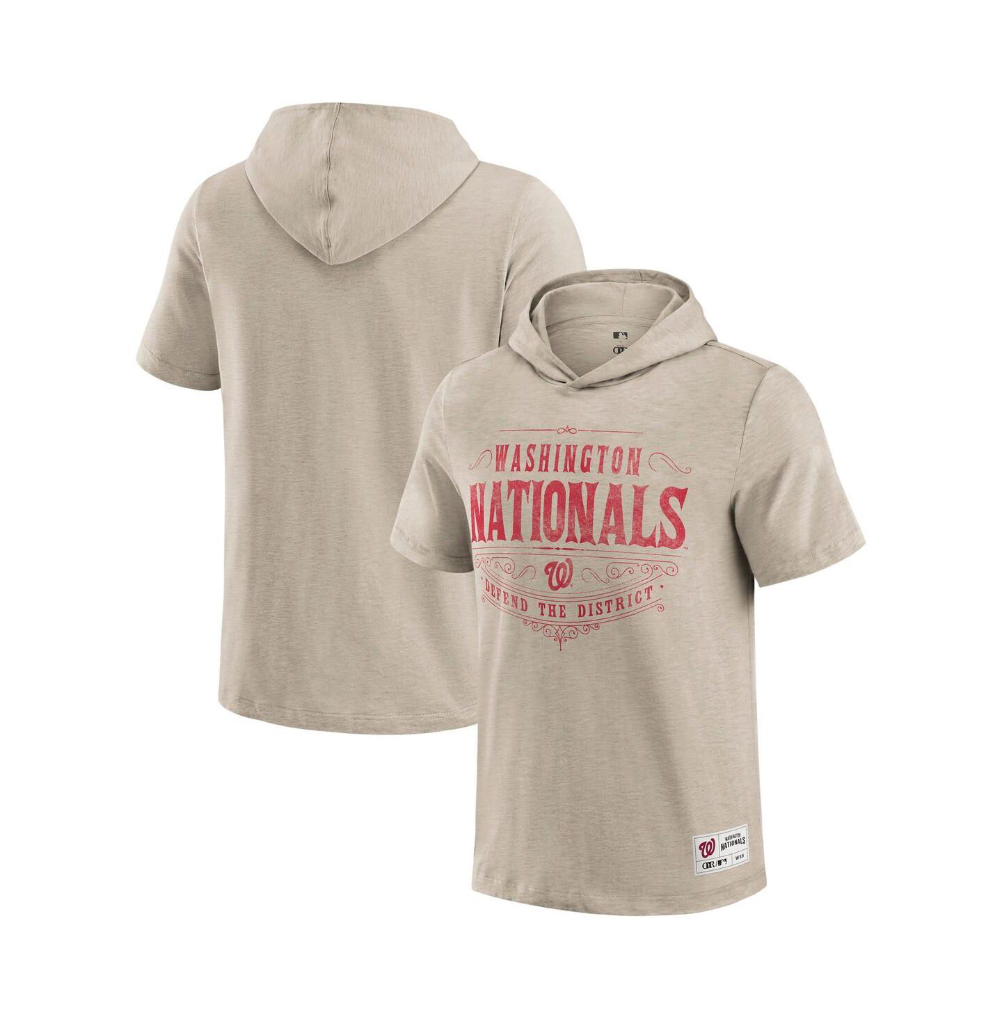 Мужское худи Fanatics Darius Rucker Collection by Tan Washington Nationals Distressed T-Shirt — фото 1
