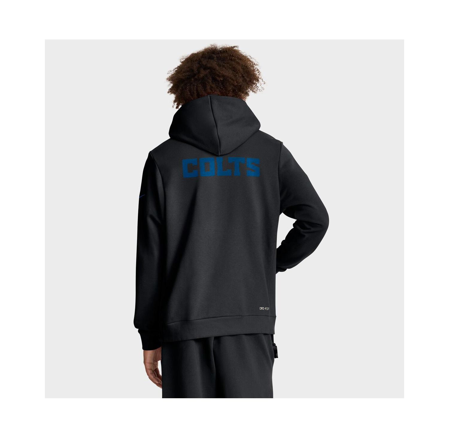Men's Black Indianapolis Colts Sideline Alt 2 Tight Coverage Performance Pullover Hoodie