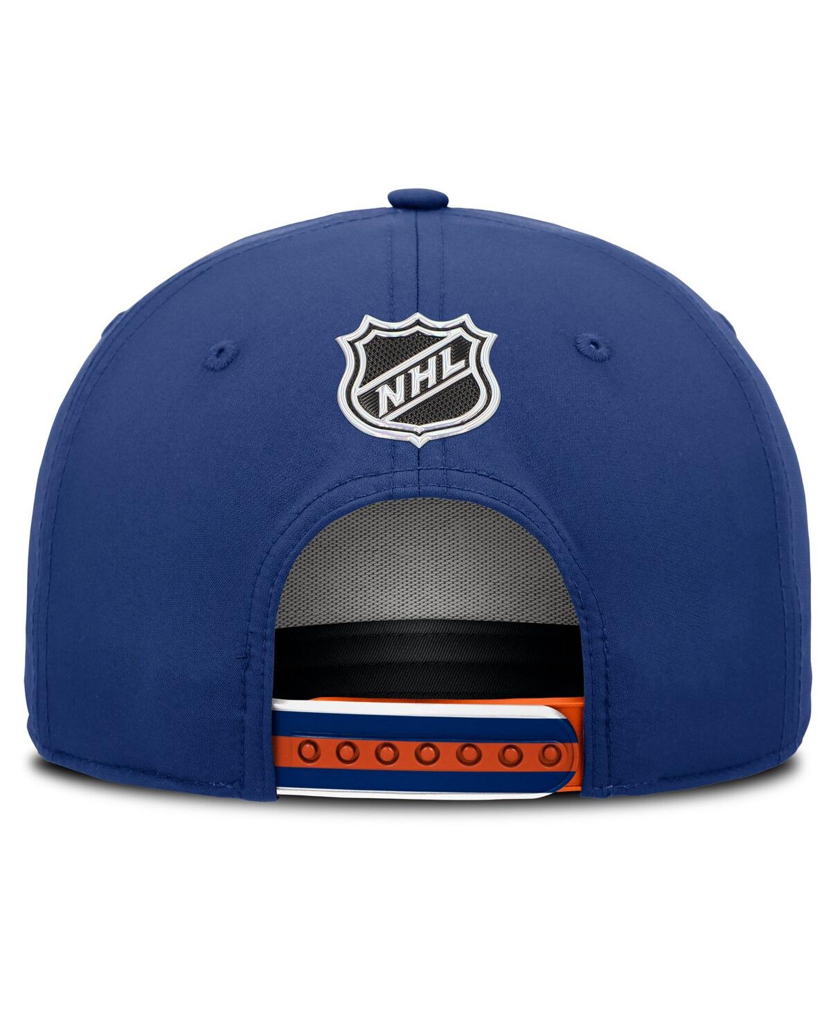 Fanatics Men's Royal Edmonton Oilers 2025 Nhl Draft Authentic Pro On-stage Podium A-frame Adjustable Hat In Blue