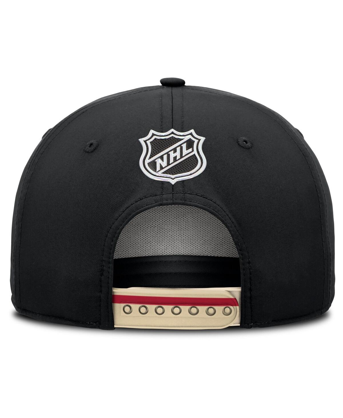 Fanatics Men's Black Minnesota Wild 2025 Nhl Draft Authentic Pro On-stage Podium A-frame Adjustable Hat In Black