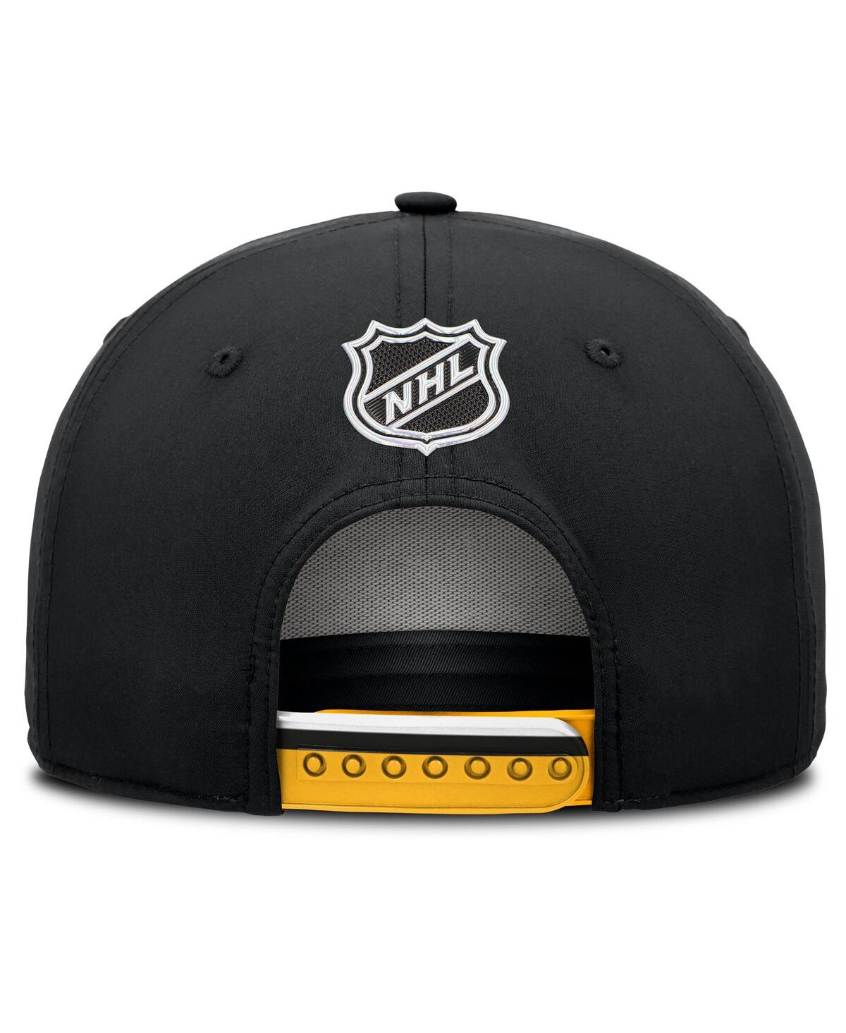 Fanatics Men's Black Pittsburgh Penguins 2025 Nhl Draft Authentic Pro On-stage Podium A-frame Adjustable Hat In Black