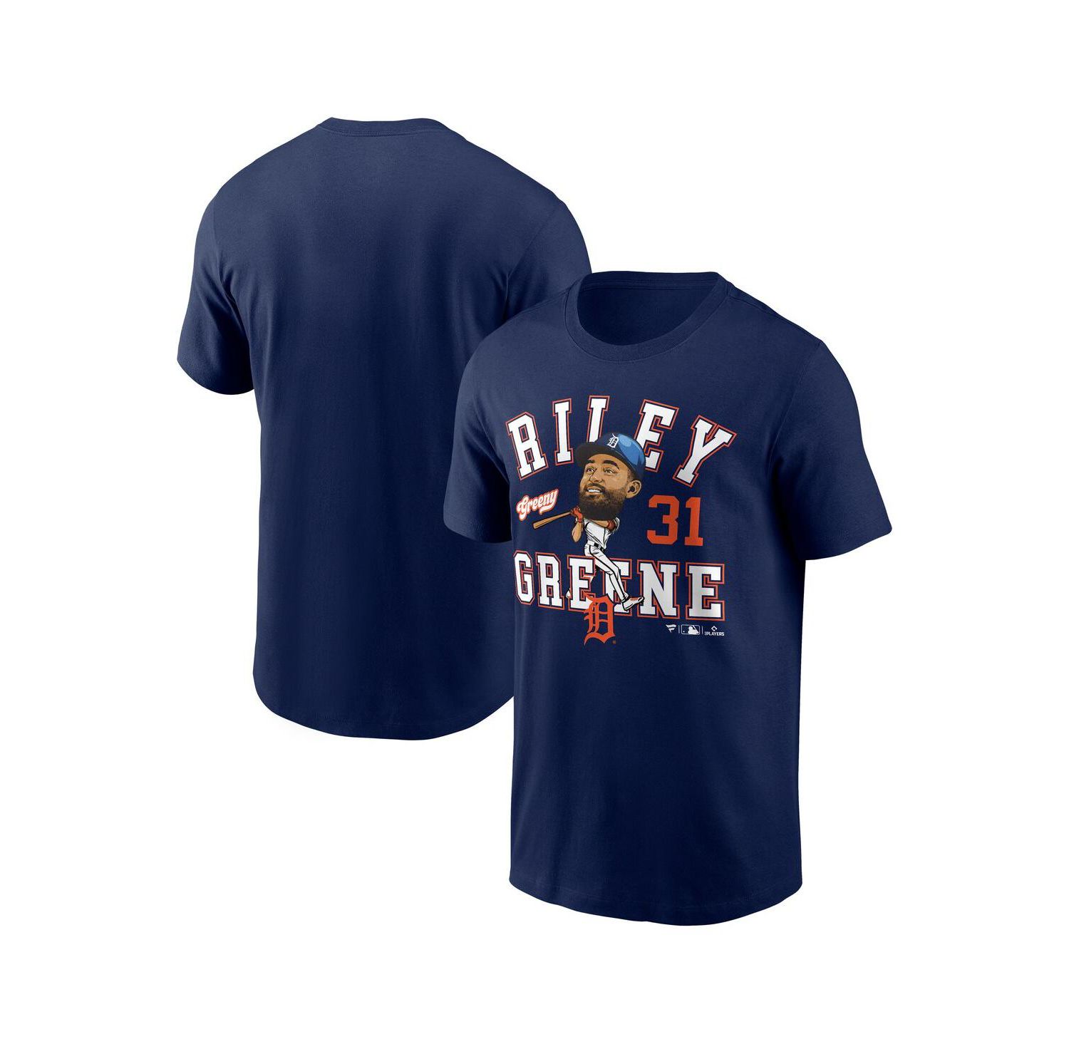 Men's Riley Greene Navy Detroit Tigers Hometown Caricature T-Shirt