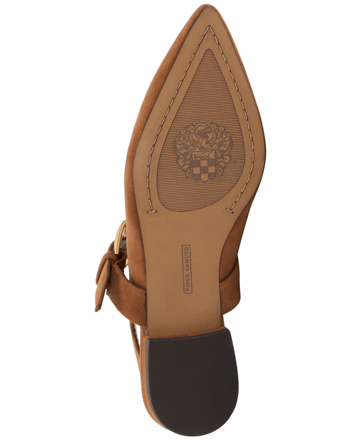 Vince Camuto Amoret Pointed Toe Slingback Flat In Brown