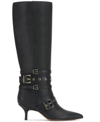 Women's Tyleen Knee-High Kitten-Heel Moto Dress Boots