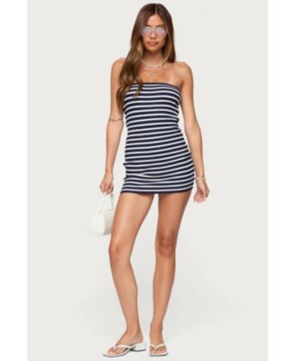 Women's Parisa Strapless Striped Knit Mini Dress