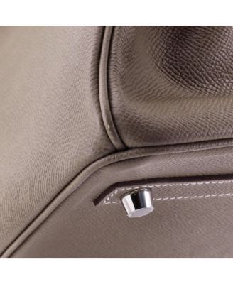 Pre-Owned Hermes Birkin 30 Handbag Grey Epsom with Palladium Hardware