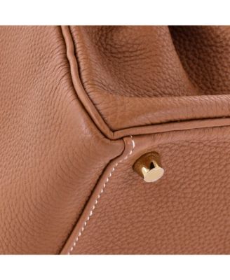 Pre-Owned Hermes Kelly 28 Handbag Brown Togo with Gold Hardware