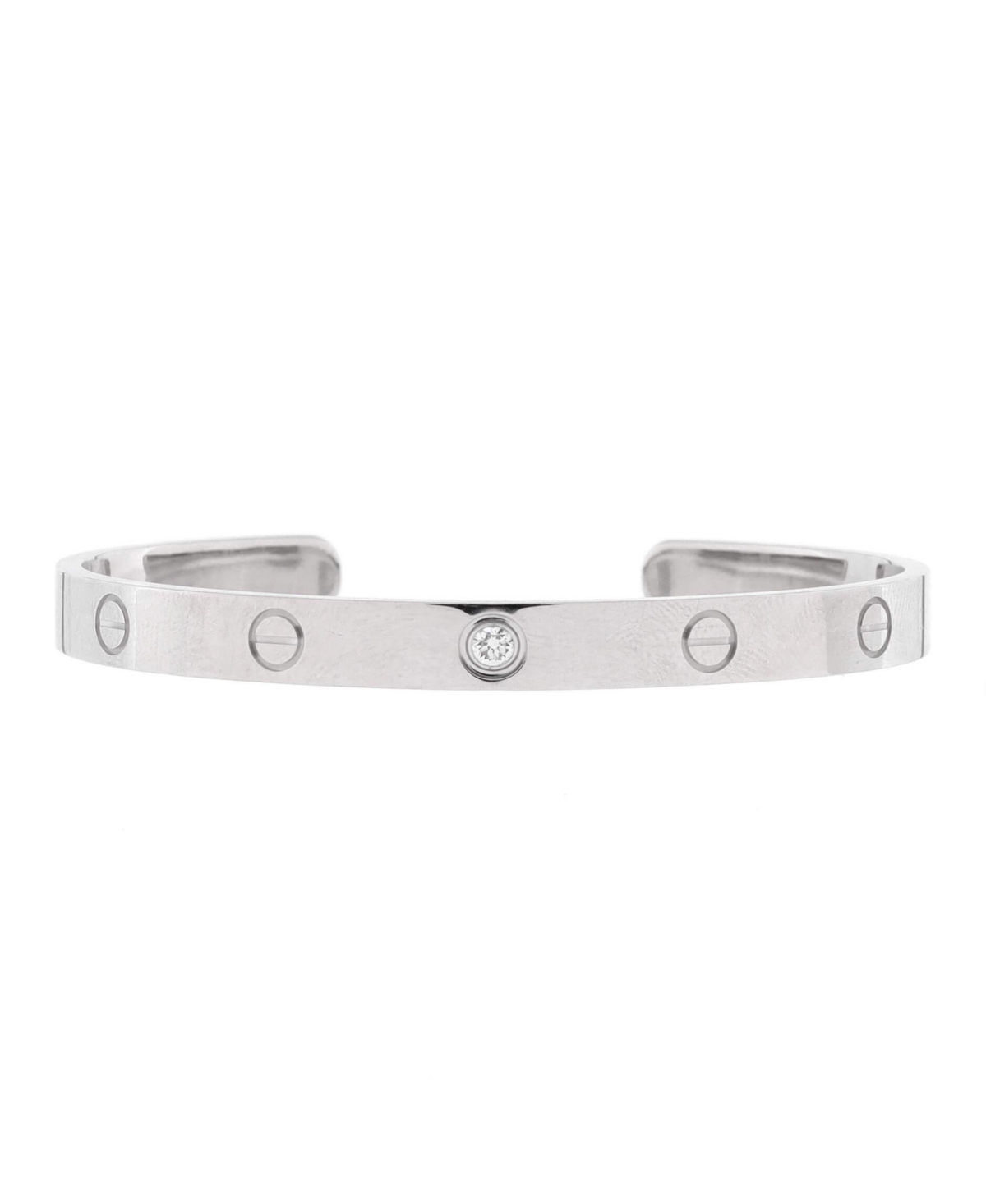 Love 1 Diamond Cuff Bracelet - 18k white gold