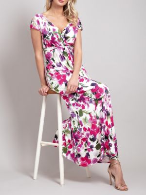 Women's Sophia V-Neck Short Sleeve Maxi Dress