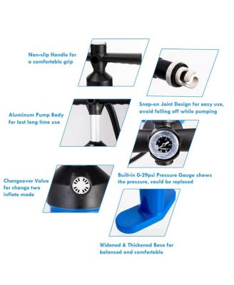 Double Action Manual inflation SUP Hand Pump with Gauge