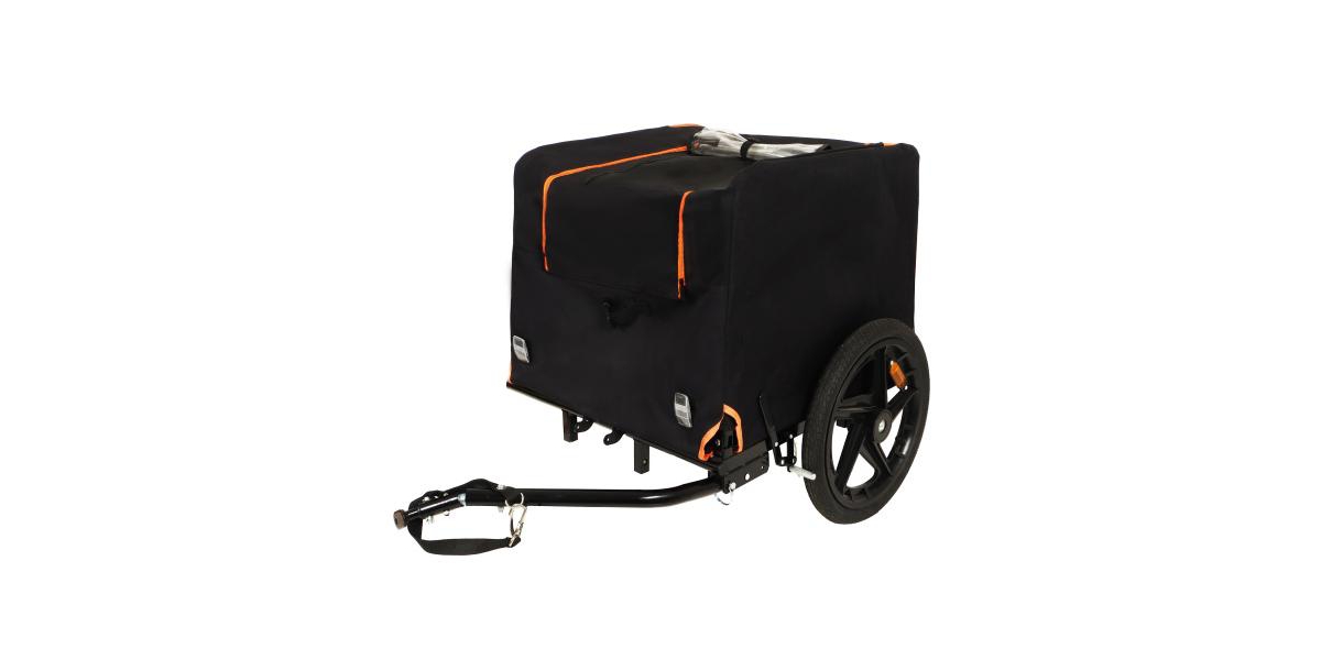 Pet Bike Trailer,Suitable for Small & Medium Pets, Easy Folding Cart Frame, Quick Release Wheel, Black