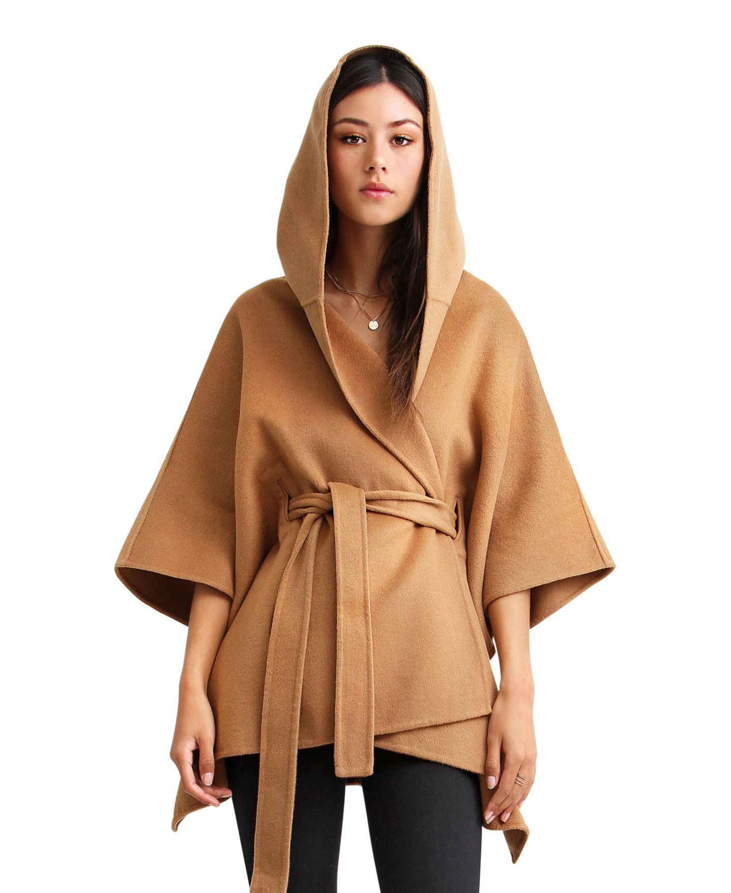 Женское пальто Belle & Bloom Jacksons Landing Wool Blend Cape, цвет: Тёмный верблюжий — фото 3