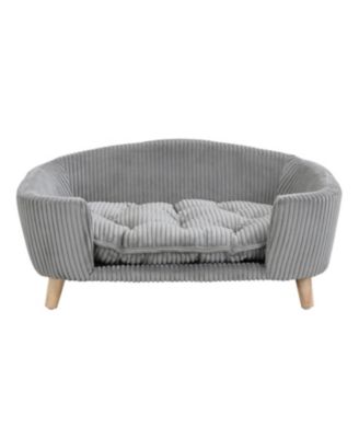 Mid-Century Dog Bed with Birch, Tufted Cushion