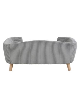 Mid-Century Dog Bed with Birch, Tufted Cushion